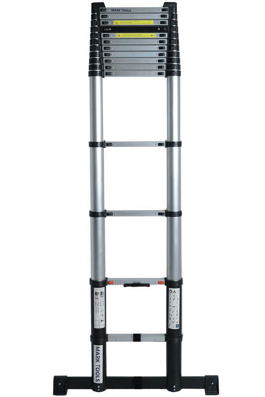 Telescoopladder - 4,80 meter - met Stabilisatie Balk - MARK TOOLS PRO - met GRATIS tas